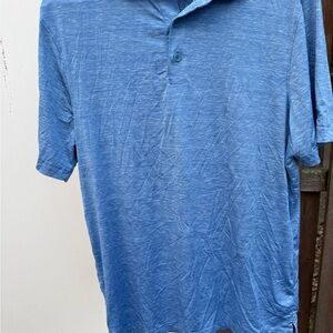 Champion Men's Heathered Light Blue Polo
